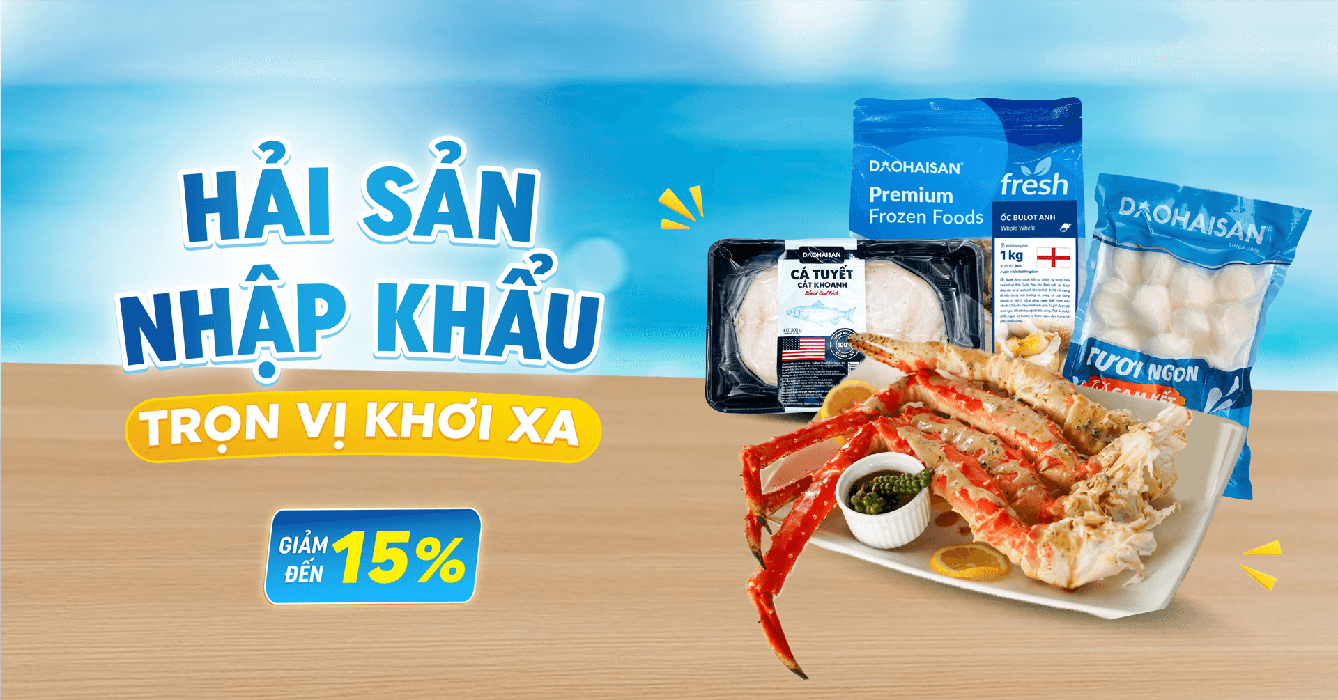 Hải sản nhập khẩu - Trọn vị khơi xa